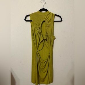 Green cut out dress